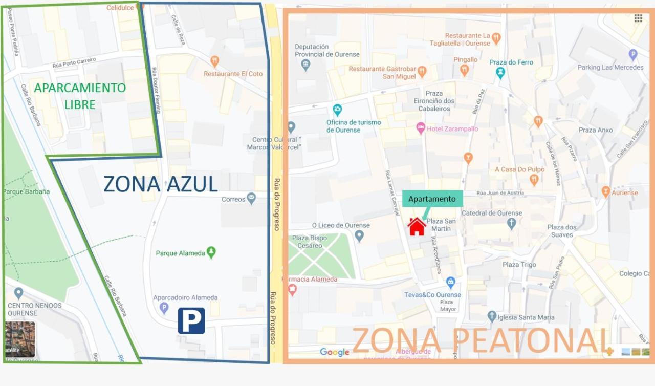 شقة Apartamento Portico Paraiso أورينس المظهر الخارجي الصورة